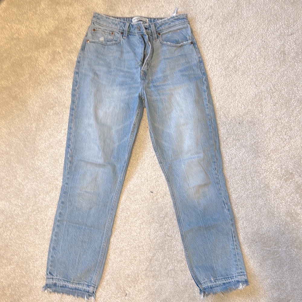 ABERCROMBIE THE MOM HIGH RISE CURVE LOVE